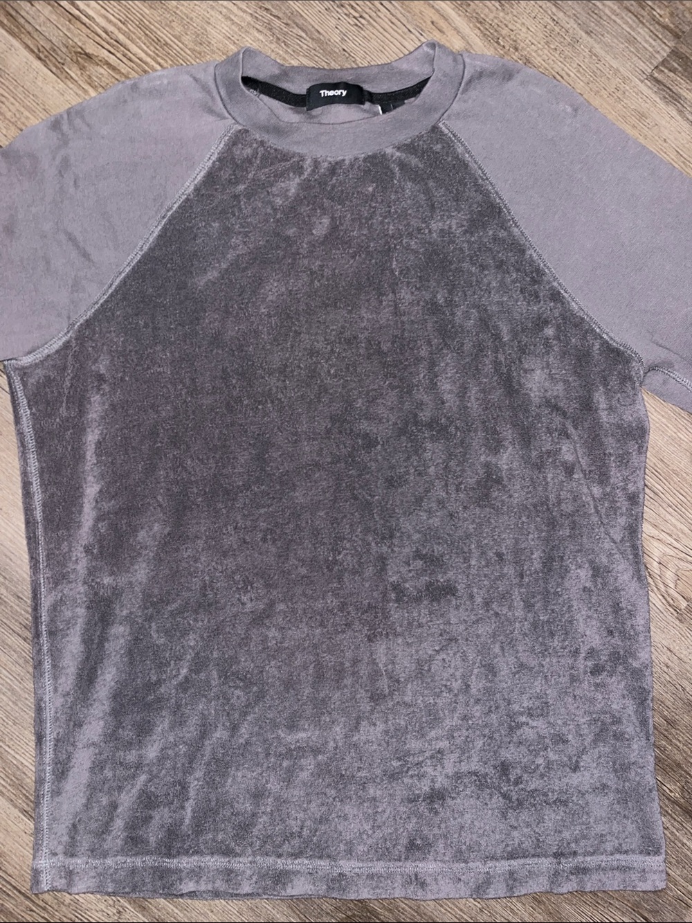 THEORY Pima Cotton Reverse Raglan Microloop Terry Pullover Sweater
